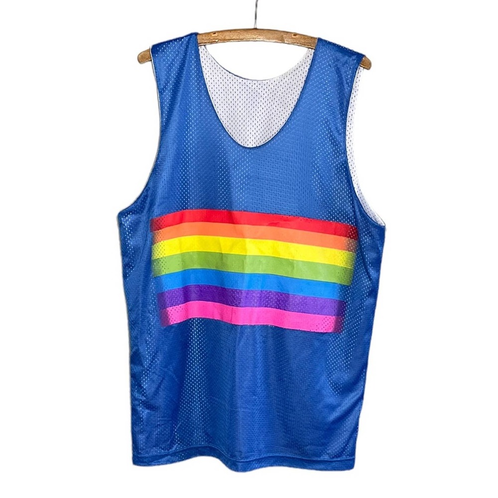 A4 Unisex Size Small Sleeveless Rainbow / Pride Jersey Unisex